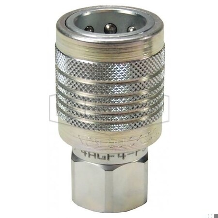 Dixon AG Series Push/Pull Agricultural Ball Coupler, 3/4-16 Nominal, Female O-Ring Boss End Style, Steel 4AGOF4-PS